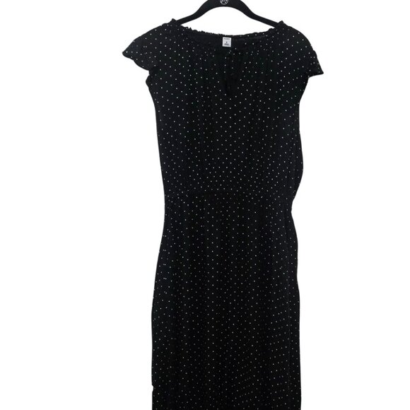 Old Navy Dresses & Skirts - Old Navy Black & White Polka Dot Ruffle Dress – Size Medium